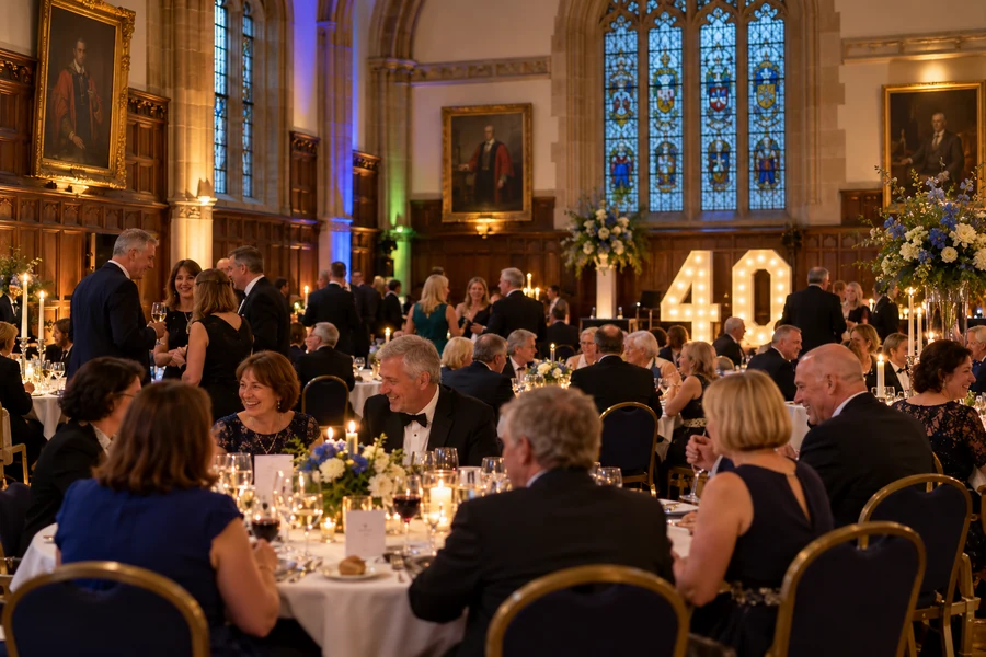 Illustrative anniversary reception marking 40 years of NWUPC at the University of Liverpool