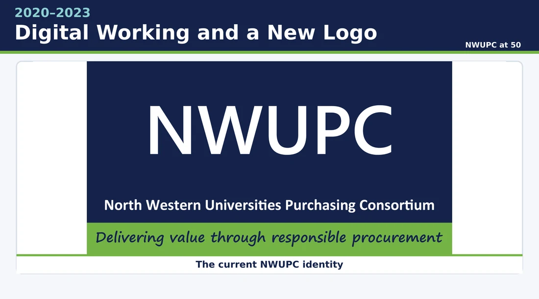 The current NWUPC logo, introduced as NWUPC moved into its latest era
