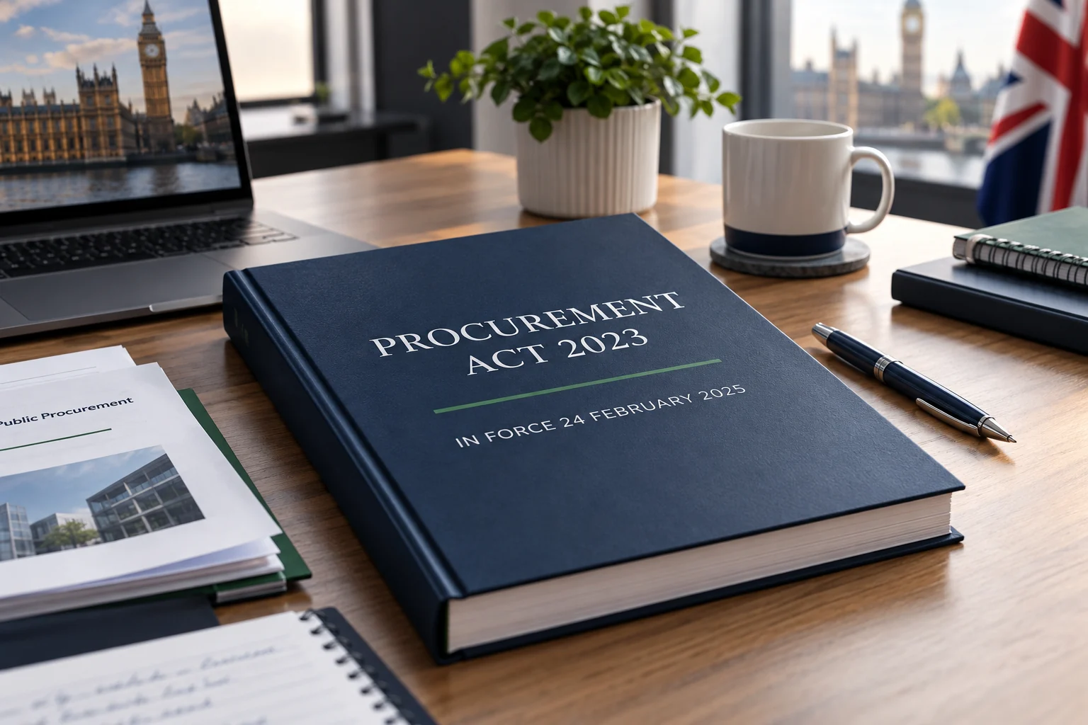 Illustration of the Procurement Act 2023 coming into force on 24 February 2025
